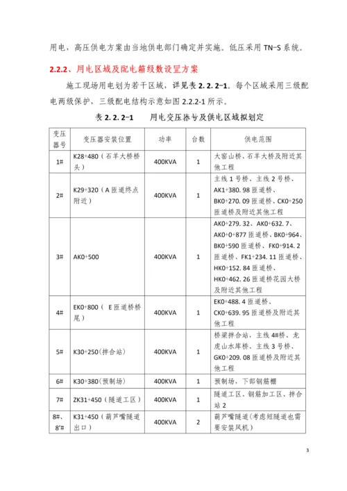 高速公路临时用电安全方案.docx