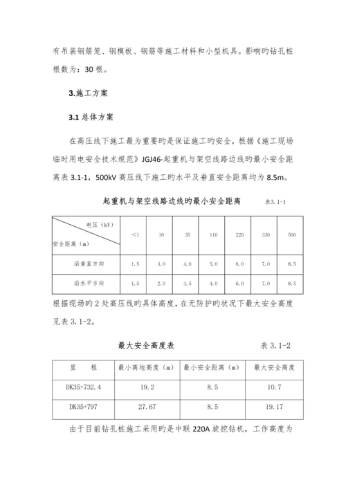 500kV高压线下综合施工安全专项专题方案(定稿).docx