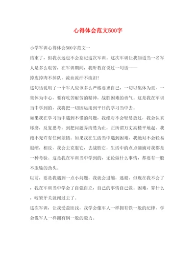 精编心得体会范文500字.docx