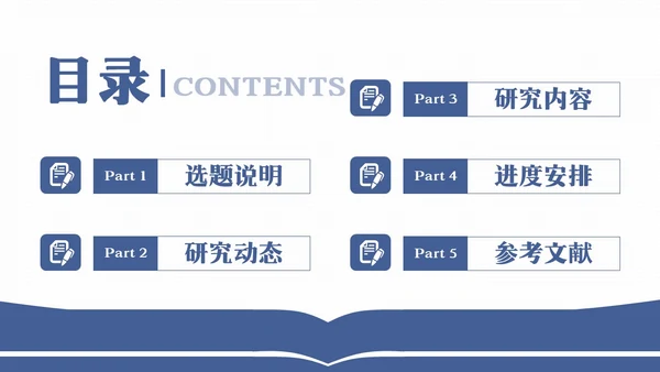 简约风书本形状大学生教师开题报告答辩论文开题报告答辩1