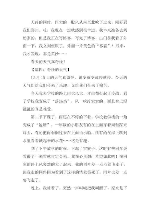 奇怪的天气作文.docx