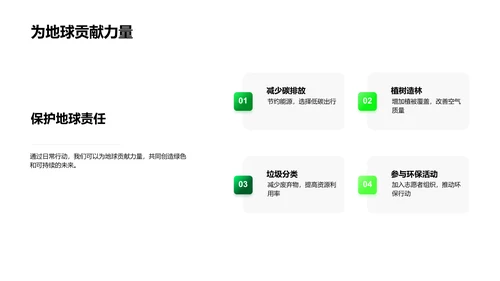 环保行动实践讲座PPT模板