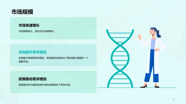 绿色创意基因检测服务商业计划书PPT模板