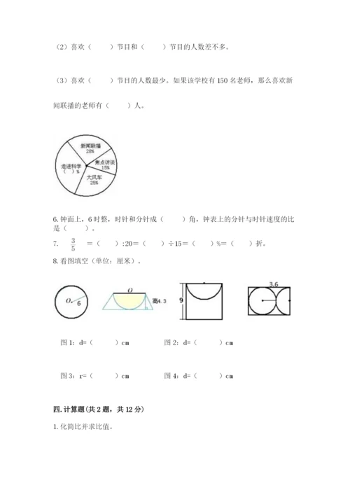 2022人教版六年级上册数学期末考试卷精品【能力提升】.docx