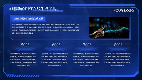 蓝色科技风智能互联行业趋势202X年度行业趋势报告年终总结PPT模板