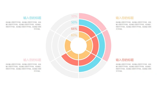 一键换色饼图样式合集PPT模板