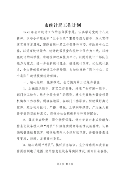 市统计局工作计划 (5).docx