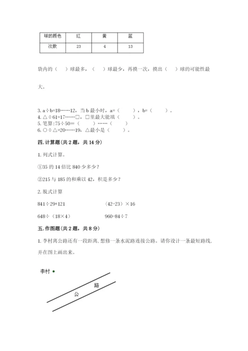 苏教版小学四年级上册数学期末测试卷（黄金题型）.docx