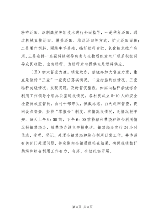 乡镇秸秆禁烧及利用小结.docx