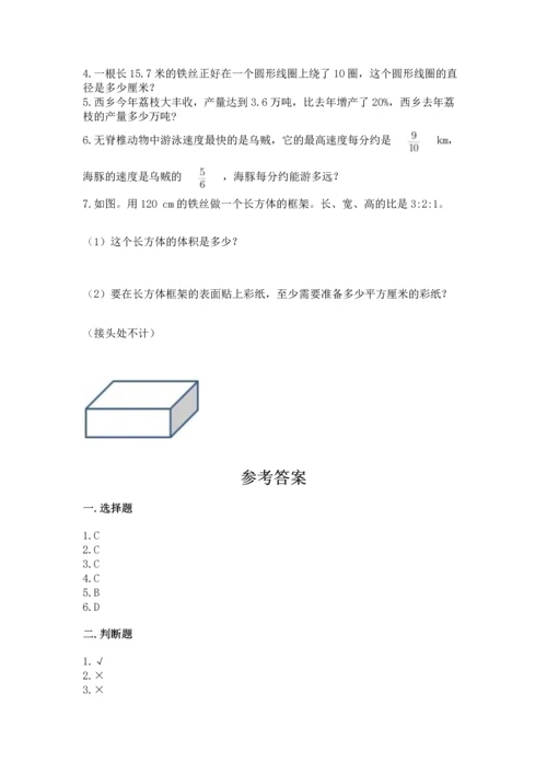 人教版六年级上册数学期末测试卷精华版.docx