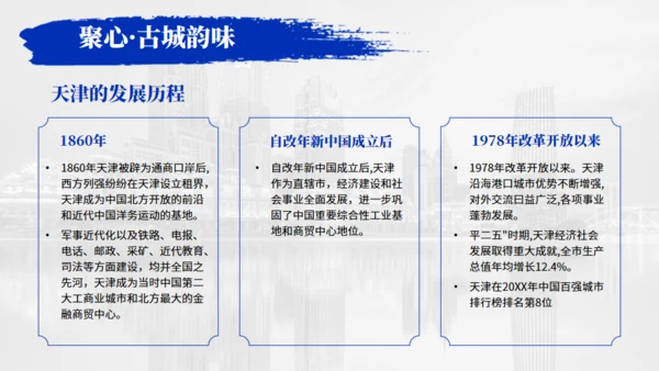 天津旅游介绍魅力之都天津通用PPT模板