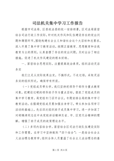 司法机关集中学习工作报告.docx