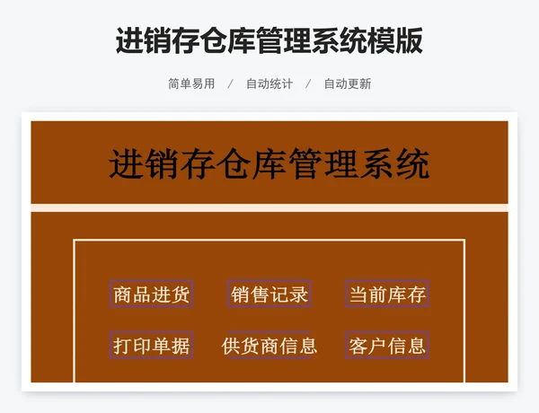 进销存仓库管理系统模版