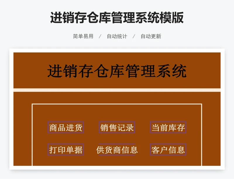 进销存仓库管理系统模版