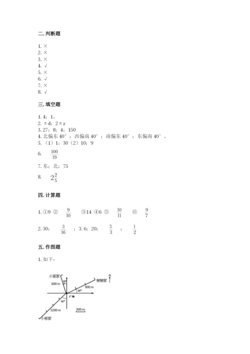小学六年级上册数学期末测试卷含答案ab卷.docx
