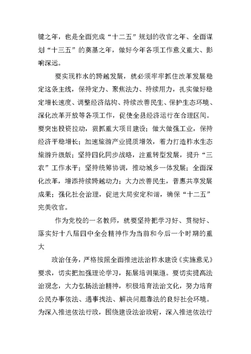 学习县委全会精神心得体会