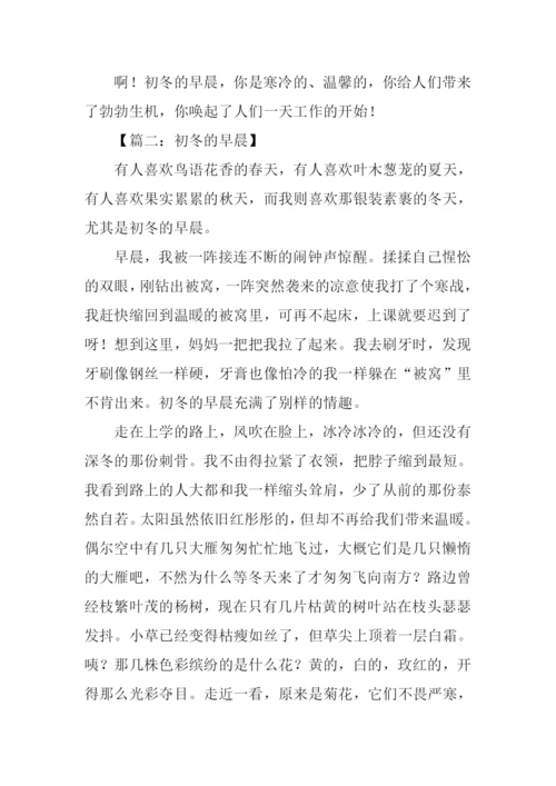 初冬的早晨作文600字.docx