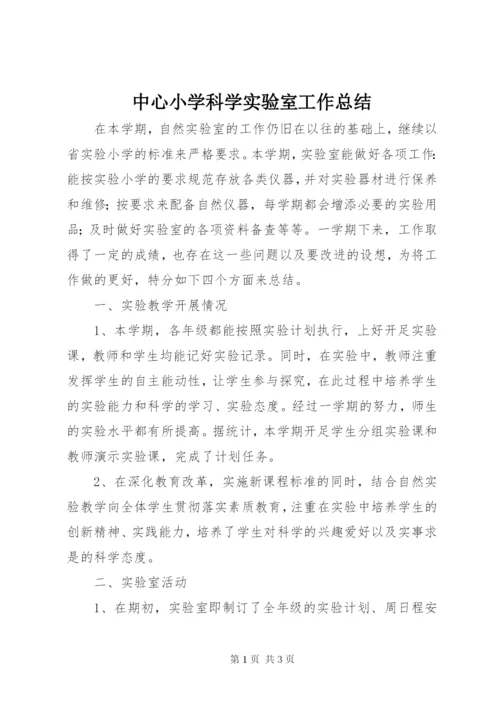 中心小学科学实验室工作总结 (4).docx