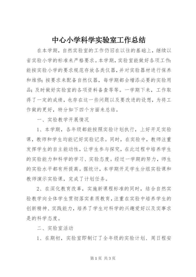 中心小学科学实验室工作总结 (4).docx