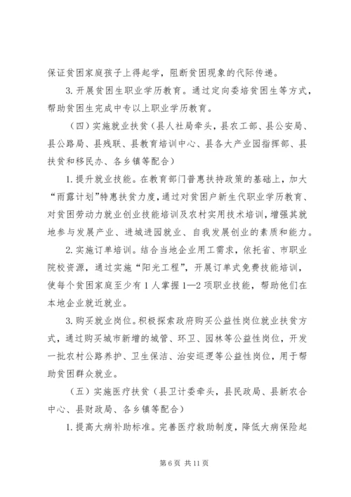 关于扶贫攻坚实施意见.docx