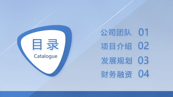 蓝色大气创意计划书商业计划书PPT