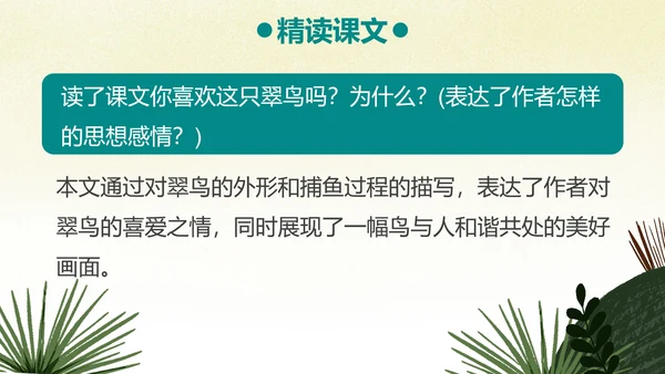 部编版三年级上册《搭船的鸟》