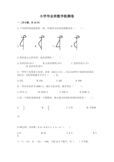 小学毕业班数学检测卷附完整答案【考点梳理】.docx