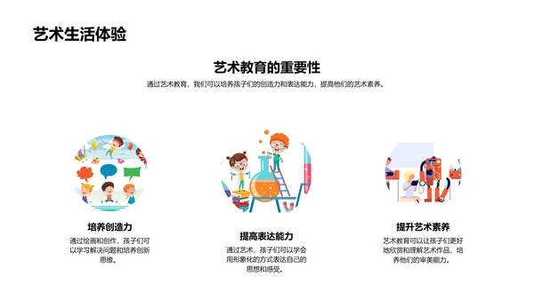艺术融入生活教学PPT模板