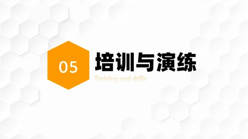 橙色简约几何商务应急预案培训PPT模板应急培训