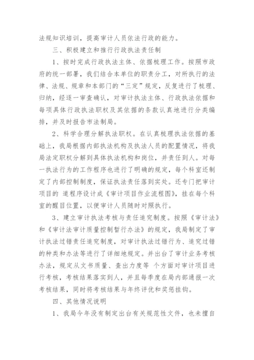 某局行政执法自查情况报告.docx