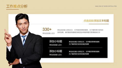 棕色商务风格个人竞聘PPT演示模板
