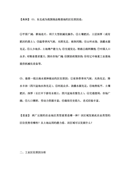 2023年高中地理区位因素归纳.docx