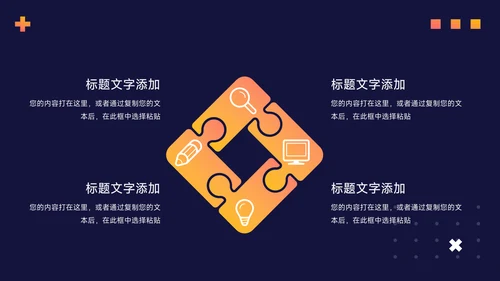 橙色系潮流暗色主题工作报告PPT