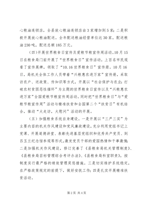 粮食局XX年总结和XX年工作计划.docx