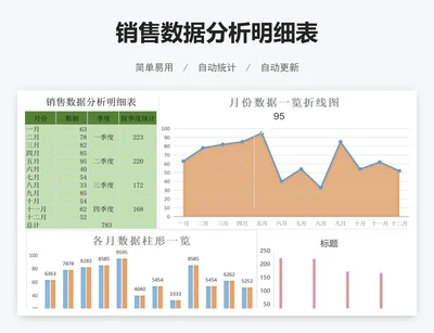 销售数据分析明细表