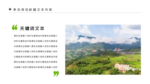 清新新农村建设旅行日记乡村旅游PPT模板
