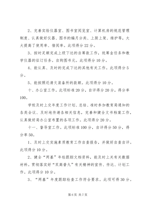 学校长岗位目标管理责任状自评报告 (2).docx