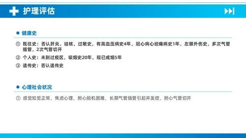 蓝色简约医疗慢性阻塞性肺疾病护理查房知识培训PPT课件