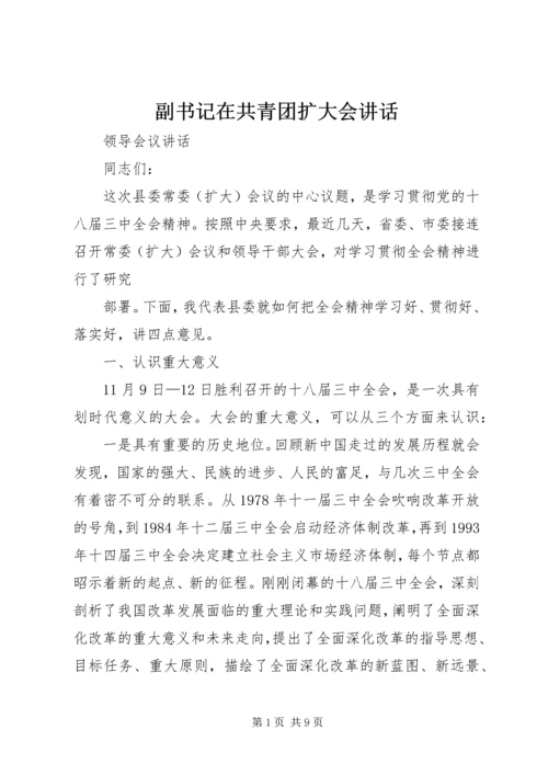 副书记在共青团扩大会讲话 (3).docx