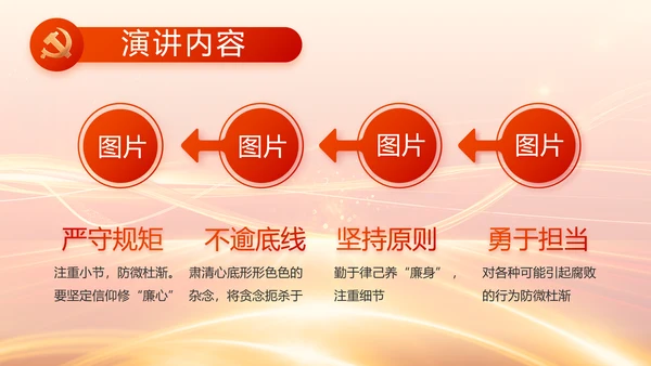 红色党建党支部党员主题党日微党课PPT
