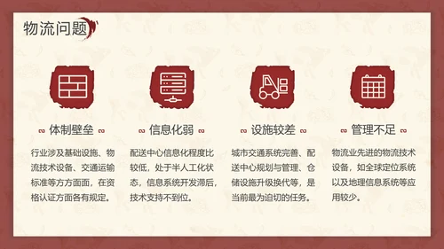 中国红中式故宫元素通用PPT模板