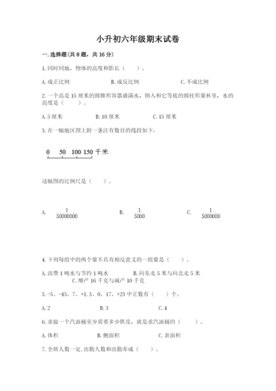 小升初六年级期末试卷精品（达标题）.docx