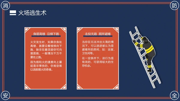 消防安全主题班会灭火器PPT模版