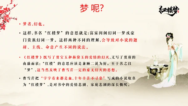 红楼梦金陵十二钗主题PPT模板