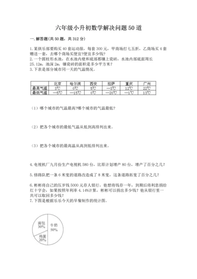 六年级小升初数学解决问题50道精品【黄金题型】.docx