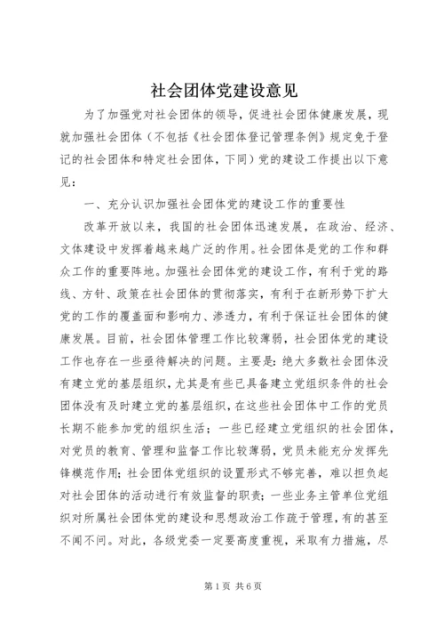 社会团体党建设意见 (3).docx