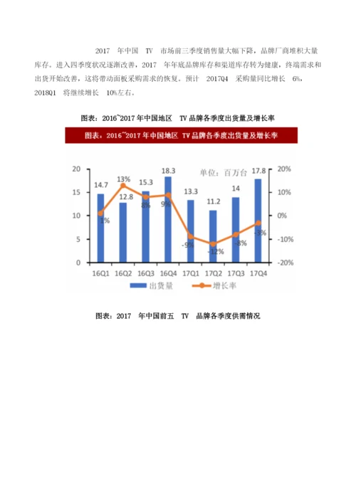 全球电视行业各地区品牌出货量及市场份额分析.docx