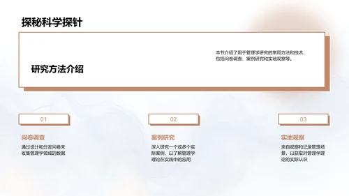 管理学研究报告PPT模板