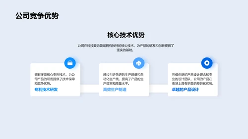 科技数码行业年中报告PPT模板