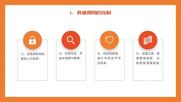 橙色简约插画风食堂管理培训PPT课件